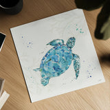 Deep Sea IV No Words by Anne Tavoletti. Shown as a detailed flat fine art print, highlighting archival giclee quality. Available as an archival giclee rolled canvas, fine art paper, or poster print. SKU 49131a.