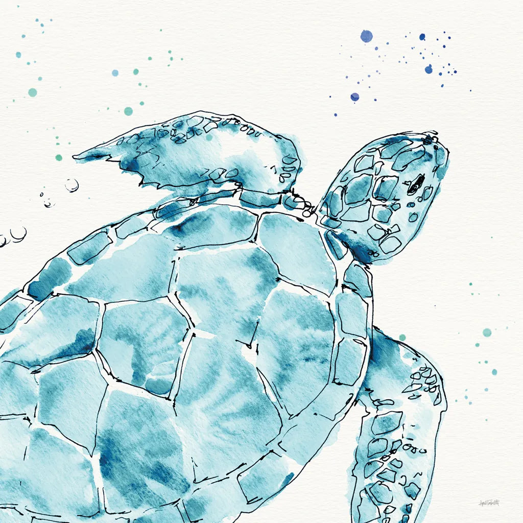 Deep Sea IX Teal by Anne Tavoletti. SKU 53848a. Archival Giclee Fine art print for wall decor.