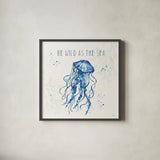 Deep Sea V by Anne Tavoletti. Shown in a sleek black glass frame for a contemporary gallery look. Available as an archival giclee rolled canvas, fine art paper, or poster print. SKU 46572a.