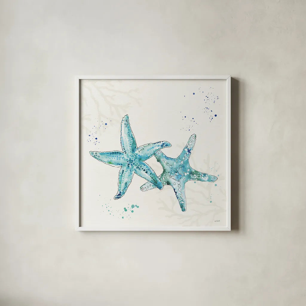 Deep Sea VI No Words by Anne Tavoletti. Shown in a crisp white glass frame for a clean and minimalist style. Available as an archival giclee rolled canvas, fine art paper, or poster print. SKU 49312a.