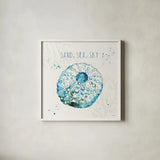 Deep Sea VII by Anne Tavoletti. Shown in a crisp white glass frame for a clean and minimalist style. Available as an archival giclee rolled canvas, fine art paper, or poster print. SKU 46574a.