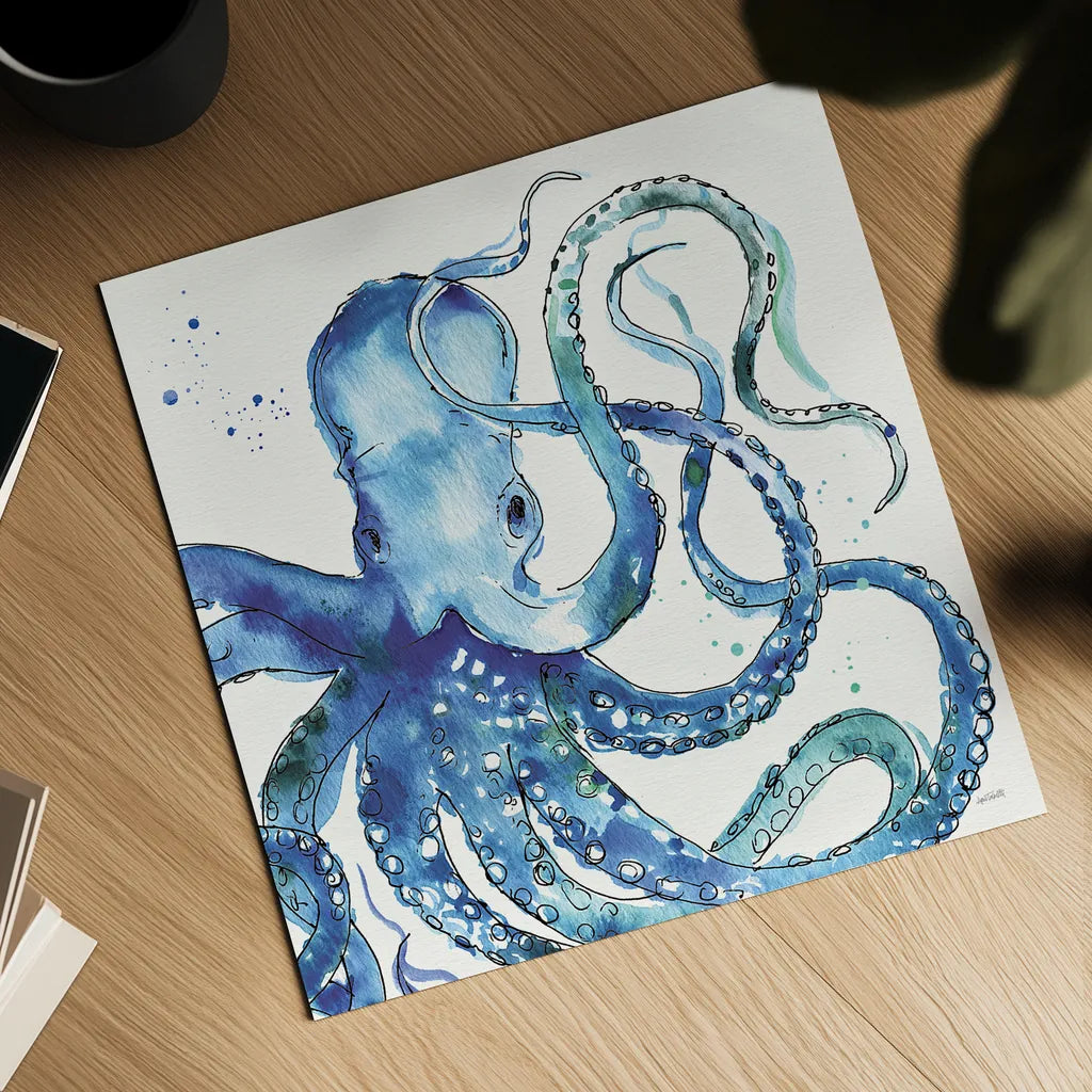 Deep Sea VIII by Anne Tavoletti. Shown as a detailed flat fine art print, highlighting archival giclee quality. Available as an archival giclee rolled canvas, fine art paper, or poster print. SKU 46575a.