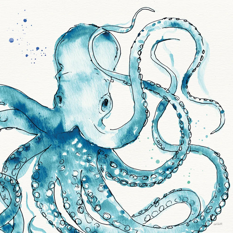 Deep Sea VIII Teal by Anne Tavoletti. SKU 53847a. Archival Giclee Fine art print for wall decor.