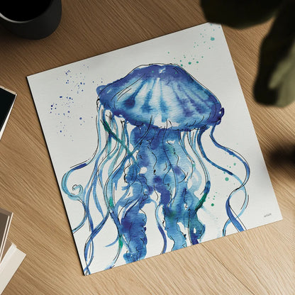 Deep Sea X by Anne Tavoletti. Shown as a detailed flat fine art print, highlighting archival giclee quality. Available as an archival giclee rolled canvas, fine art paper, or poster print. SKU 46577a.