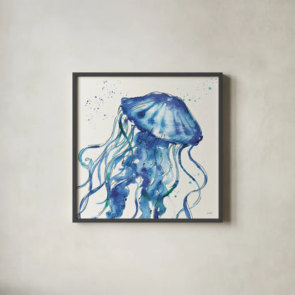 Deep Sea X by Anne Tavoletti. Shown in a sleek black glass frame for a contemporary gallery look. Available as an archival giclee rolled canvas, fine art paper, or poster print. SKU 46577a.