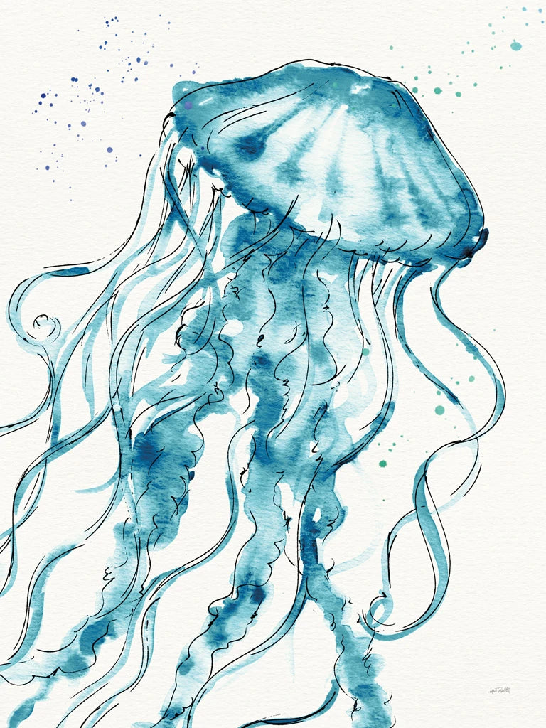 Deep Sea X v2 Teal by Anne Tavoletti