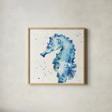 Deep Sea XI by Anne Tavoletti. Shown in a natural wood glass frame for a timeless modern aesthetic. Available as an archival giclee rolled canvas, fine art paper, or poster print. SKU 46578a.