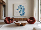 Deep Sea XI by Anne Tavoletti. Shown as extra-large giant wall art in a modern living room. Available as an archival giclee rolled canvas, fine art paper, or poster print. SKU 46578a.