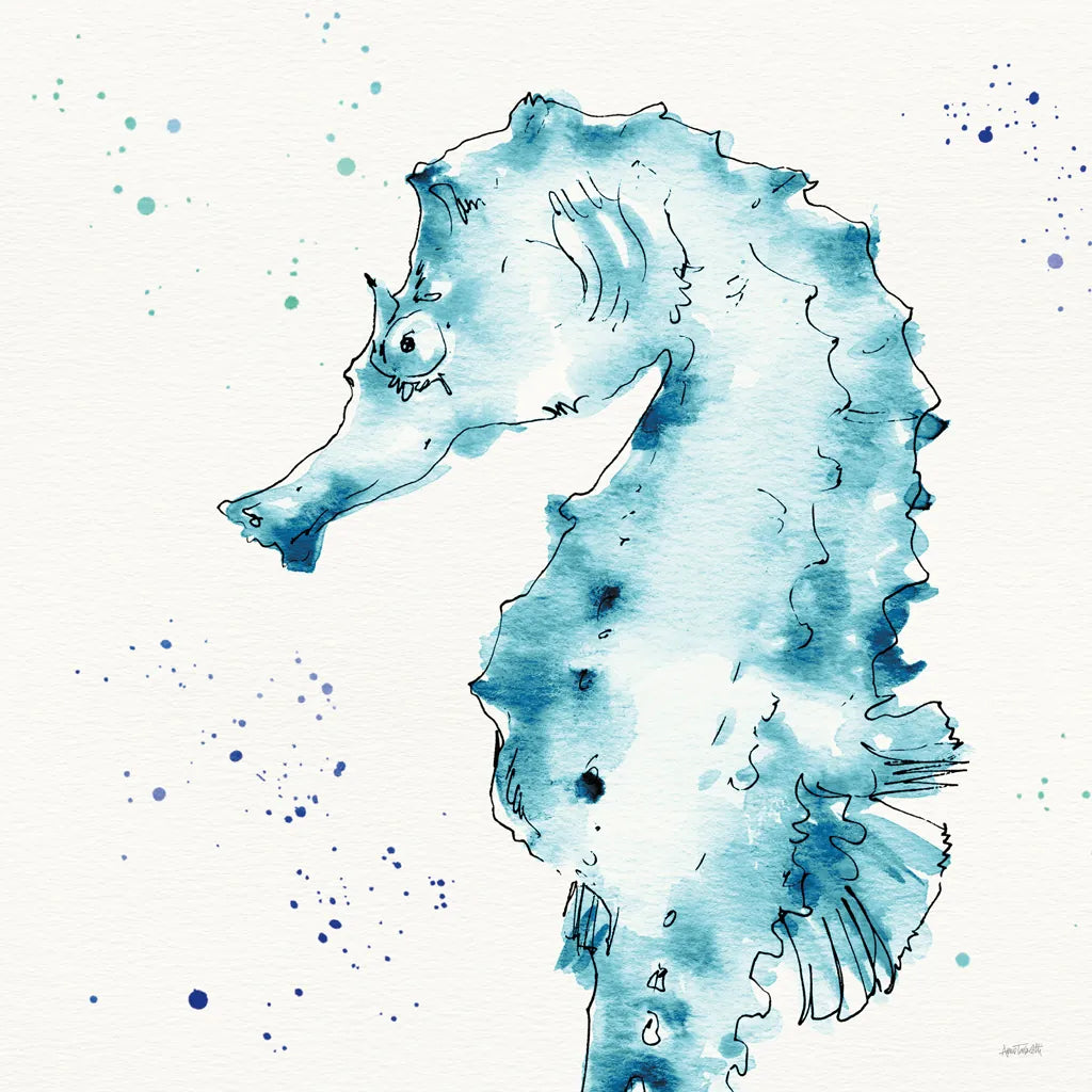 Deep Sea XI Teal by Anne Tavoletti. SKU 53850a. Archival Giclee Fine art print for wall decor.