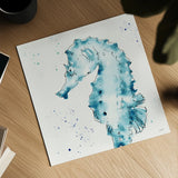 Deep Sea XI Teal by Anne Tavoletti. Shown as a detailed flat fine art print, highlighting archival giclee quality. Available as an archival giclee rolled canvas, fine art paper, or poster print. SKU 53850a.