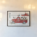 Down on the Farm II by Anne Tavoletti. shown as a paper print in a black flame. Available as a archival giclee rolled canvas, fine art paper, or poster print. SKU 36683i.