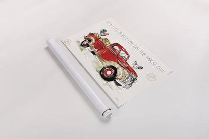 Down on the Farm VII by Anne Tavoletti. shown as a rolled paper print. Available as archival giclee rolled canvas, fine art paper, or poster print. SKU 41994i.