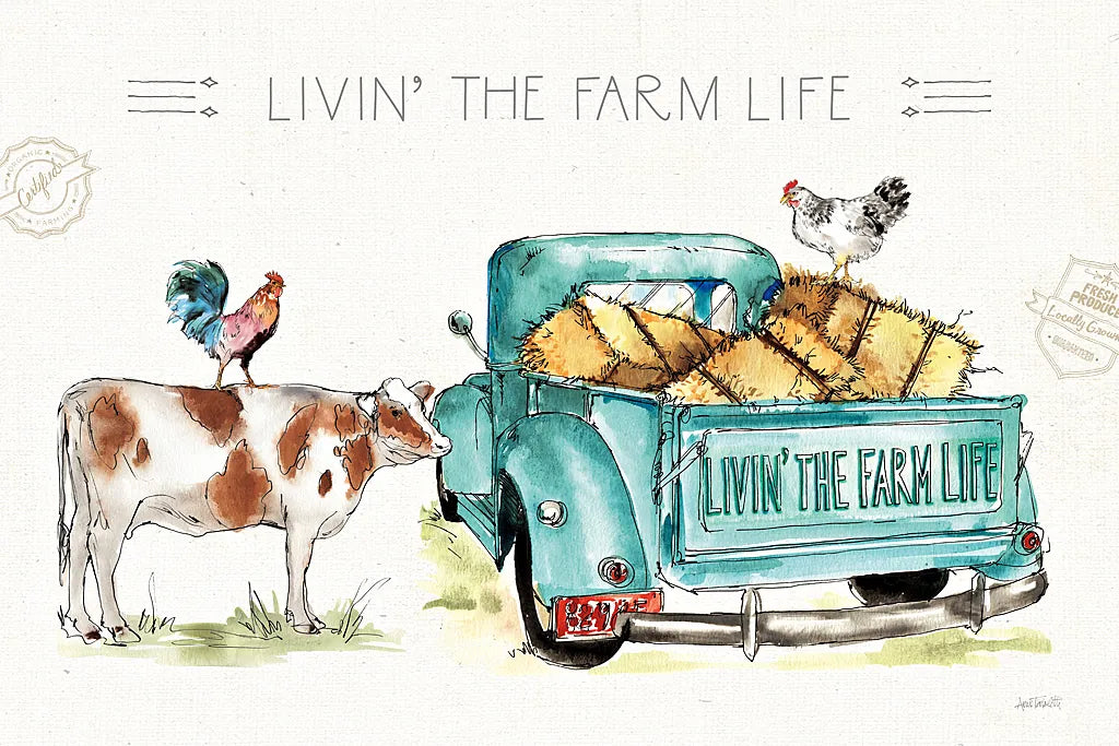 Down on the Farm VIII by Anne Tavoletti. SKU 41995i. Archival Giclee Fine art print for wall decor.