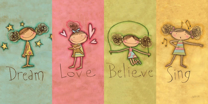 Dream Love Believe Sing Panel v2 by Anne Tavoletti