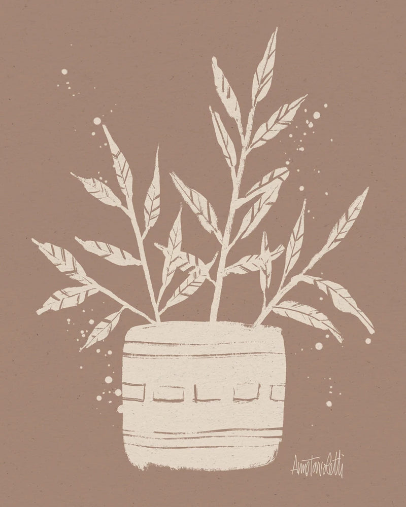 Dreamy Boho Botanical Sketches IX by Anne Tavoletti