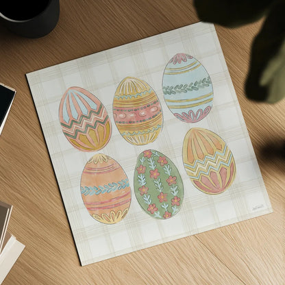 Eggstra Special VI by Anne Tavoletti. Shown as a detailed flat fine art print, highlighting archival giclee quality. Available as an archival giclee rolled canvas, fine art paper, or poster print. SKU 102140a.