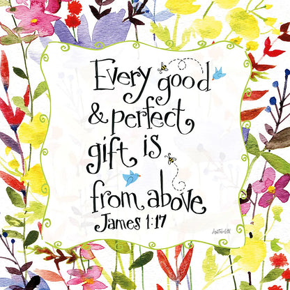 Every Good and Perfect Gift Floral by Anne Tavoletti. SKU 59320a. Archival Giclee Fine art print for wall decor.