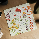 Fall Blooms I by Anne Tavoletti. Shown as a detailed flat fine art print, highlighting archival giclee quality. Available as an archival giclee rolled canvas, fine art paper, or poster print. SKU 17748a.
