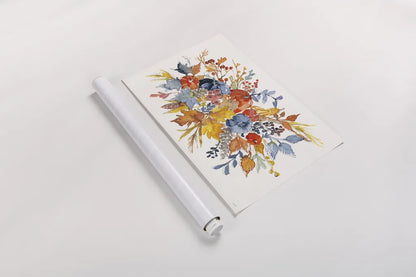 Fall Flair I by Anne Tavoletti. shown as a rolled paper print. Available as archival giclee rolled canvas, fine art paper, or poster print. SKU 80002i.