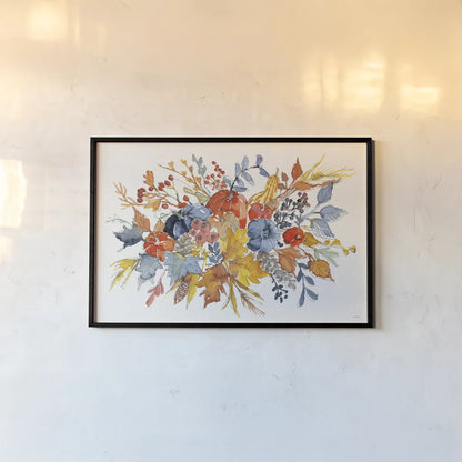 Fall Flair I by Anne Tavoletti. shown as a paper print in a black flame. Available as a archival giclee rolled canvas, fine art paper, or poster print. SKU 80002i.