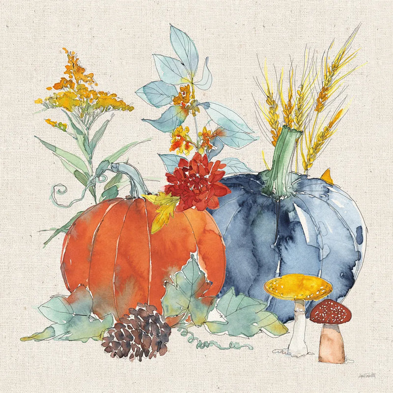 Fall Flair II Linen by Anne Tavoletti. SKU 80426a. Archival Giclee Fine art print for wall decor.