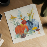 Fall Flair II Linen by Anne Tavoletti. Shown as a detailed flat fine art print, highlighting archival giclee quality. Available as an archival giclee rolled canvas, fine art paper, or poster print. SKU 80426a.