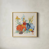 Fall Flair II Linen by Anne Tavoletti. Shown in a natural wood glass frame for a timeless modern aesthetic. Available as an archival giclee rolled canvas, fine art paper, or poster print. SKU 80426a.
