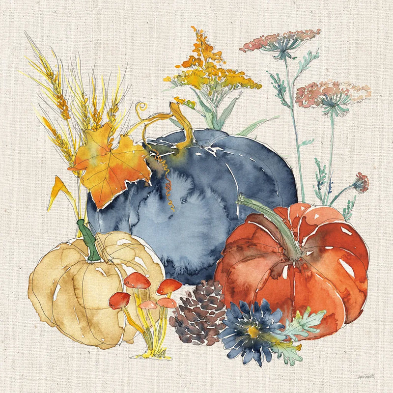 Fall Flair III Linen by Anne Tavoletti. SKU 80427a. Archival Giclee Fine art print for wall decor.