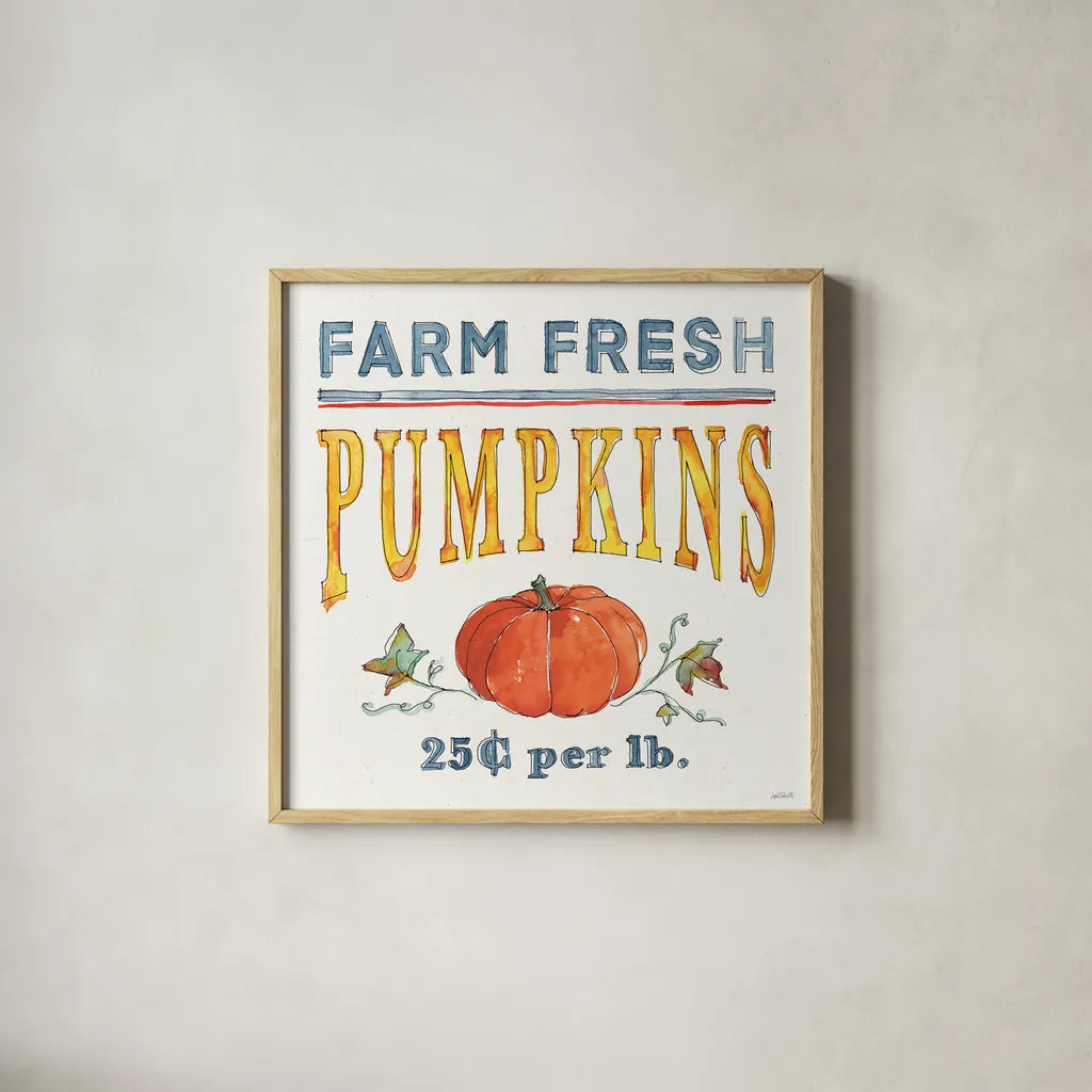 Fall Flair IV by Anne Tavoletti. Shown in a natural wood glass frame for a timeless modern aesthetic. Available as an archival giclee rolled canvas, fine art paper, or poster print. SKU 80005a.