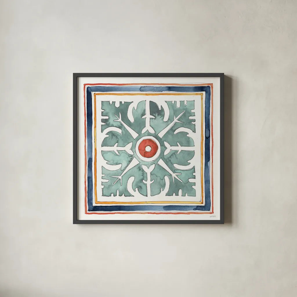 Fall Flair IX by Anne Tavoletti. Shown in a sleek black glass frame for a contemporary gallery look. Available as an archival giclee rolled canvas, fine art paper, or poster print. SKU 80010a.