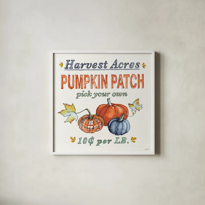 Fall Flair V by Anne Tavoletti. Shown in a crisp white glass frame for a clean and minimalist style. Available as an archival giclee rolled canvas, fine art paper, or poster print. SKU 80006a.