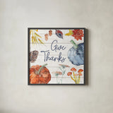 Fall Flair VI Shiplap by Anne Tavoletti. Shown in a sleek black glass frame for a contemporary gallery look. Available as an archival giclee rolled canvas, fine art paper, or poster print. SKU 80430a.