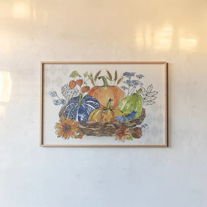 Fall Sweet Fall I by Anne Tavoletti. shown as a paper print in a natural frame. Available as a archival giclee rolled canvas, fine art paper, or poster print. SKU 92892i.