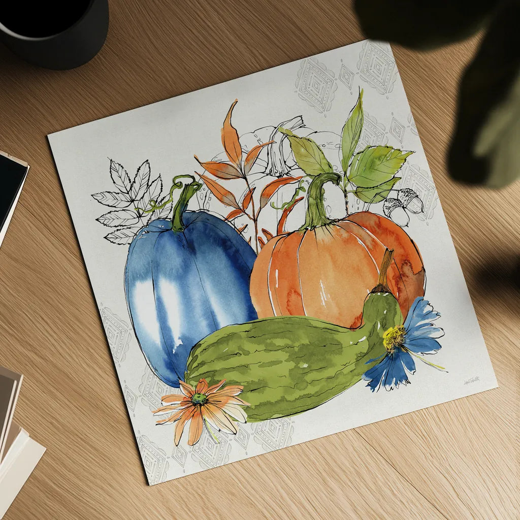 Fall Sweet Fall II by Anne Tavoletti. Shown as a detailed flat fine art print, highlighting archival giclee quality. Available as an archival giclee rolled canvas, fine art paper, or poster print. SKU 92893a.