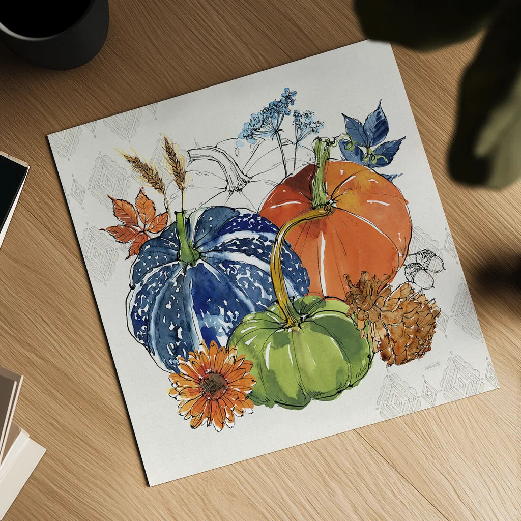 Fall Sweet Fall III by Anne Tavoletti. Shown as a detailed flat fine art print, highlighting archival giclee quality. Available as an archival giclee rolled canvas, fine art paper, or poster print. SKU 92894a.