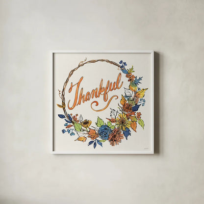 Fall Sweet Fall V by Anne Tavoletti. Shown in a crisp white glass frame for a clean and minimalist style. Available as an archival giclee rolled canvas, fine art paper, or poster print. SKU 92896a.