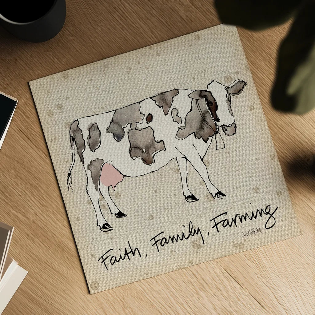 Farm Life I v2 by Anne Tavoletti. Shown as a detailed flat fine art print, highlighting archival giclee quality. Available as an archival giclee rolled canvas, fine art paper, or poster print. SKU 59502a.