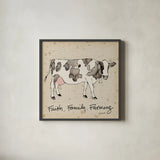 Farm Life I v2 by Anne Tavoletti. Shown in a sleek black glass frame for a contemporary gallery look. Available as an archival giclee rolled canvas, fine art paper, or poster print. SKU 59502a.