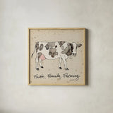 Farm Life I v2 by Anne Tavoletti. Shown in a natural wood glass frame for a timeless modern aesthetic. Available as an archival giclee rolled canvas, fine art paper, or poster print. SKU 59502a.