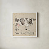 Farm Life I v2 by Anne Tavoletti. Shown in a crisp white glass frame for a clean and minimalist style. Available as an archival giclee rolled canvas, fine art paper, or poster print. SKU 59502a.