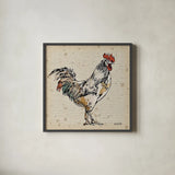 Farm Life III No Words by Anne Tavoletti. Shown in a sleek black glass frame for a contemporary gallery look. Available as an archival giclee rolled canvas, fine art paper, or poster print. SKU 18669a.