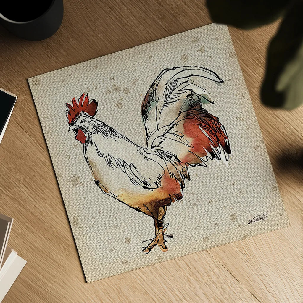 Farm Life V No Words by Anne Tavoletti. Shown as a detailed flat fine art print, highlighting archival giclee quality. Available as an archival giclee rolled canvas, fine art paper, or poster print. SKU 18670a.