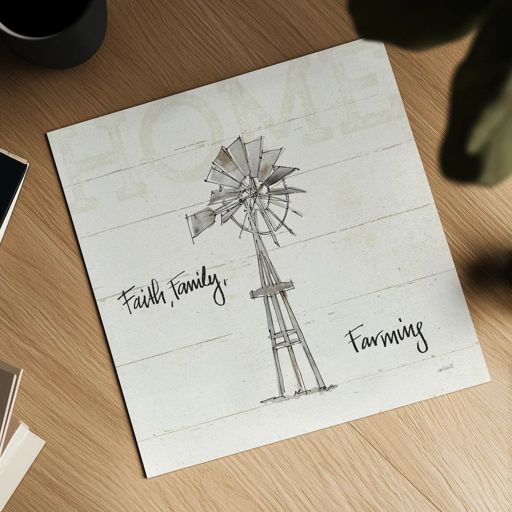 Farm Memories III by Anne Tavoletti. Shown as a detailed flat fine art print, highlighting archival giclee quality. Available as an archival giclee rolled canvas, fine art paper, or poster print. SKU 32814a.