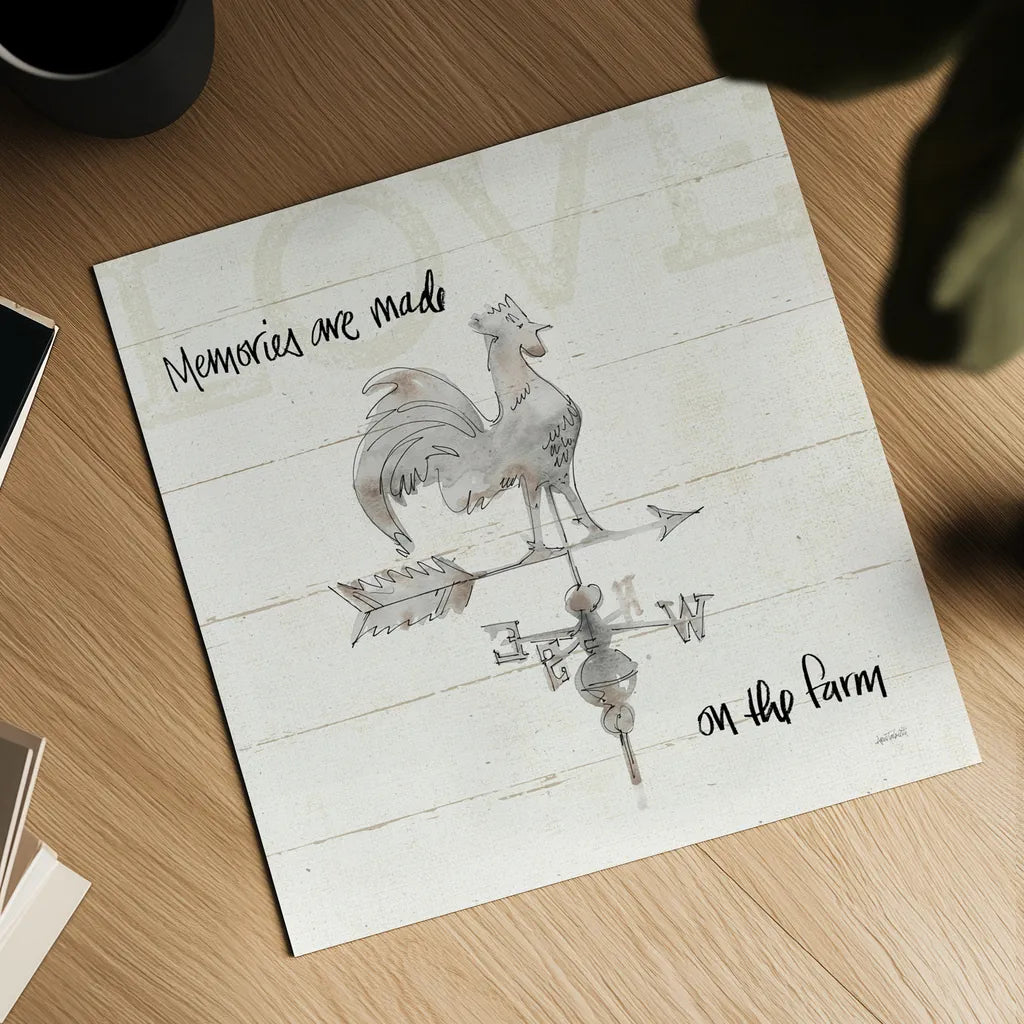 Farm Memories V by Anne Tavoletti. Shown as a detailed flat fine art print, highlighting archival giclee quality. Available as an archival giclee rolled canvas, fine art paper, or poster print. SKU 32816a.