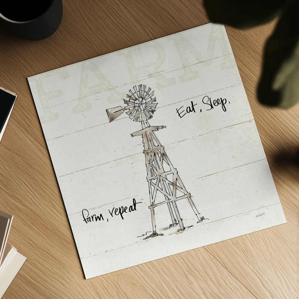 Farm Memories VI by Anne Tavoletti. Shown as a detailed flat fine art print, highlighting archival giclee quality. Available as an archival giclee rolled canvas, fine art paper, or poster print. SKU 32817a.