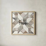 Farm Memories XI Faith by Anne Tavoletti. Shown in a natural wood glass frame for a timeless modern aesthetic. Available as an archival giclee rolled canvas, fine art paper, or poster print. SKU 34528a.