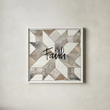Farm Memories XI Faith by Anne Tavoletti. Shown in a crisp white glass frame for a clean and minimalist style. Available as an archival giclee rolled canvas, fine art paper, or poster print. SKU 34528a.