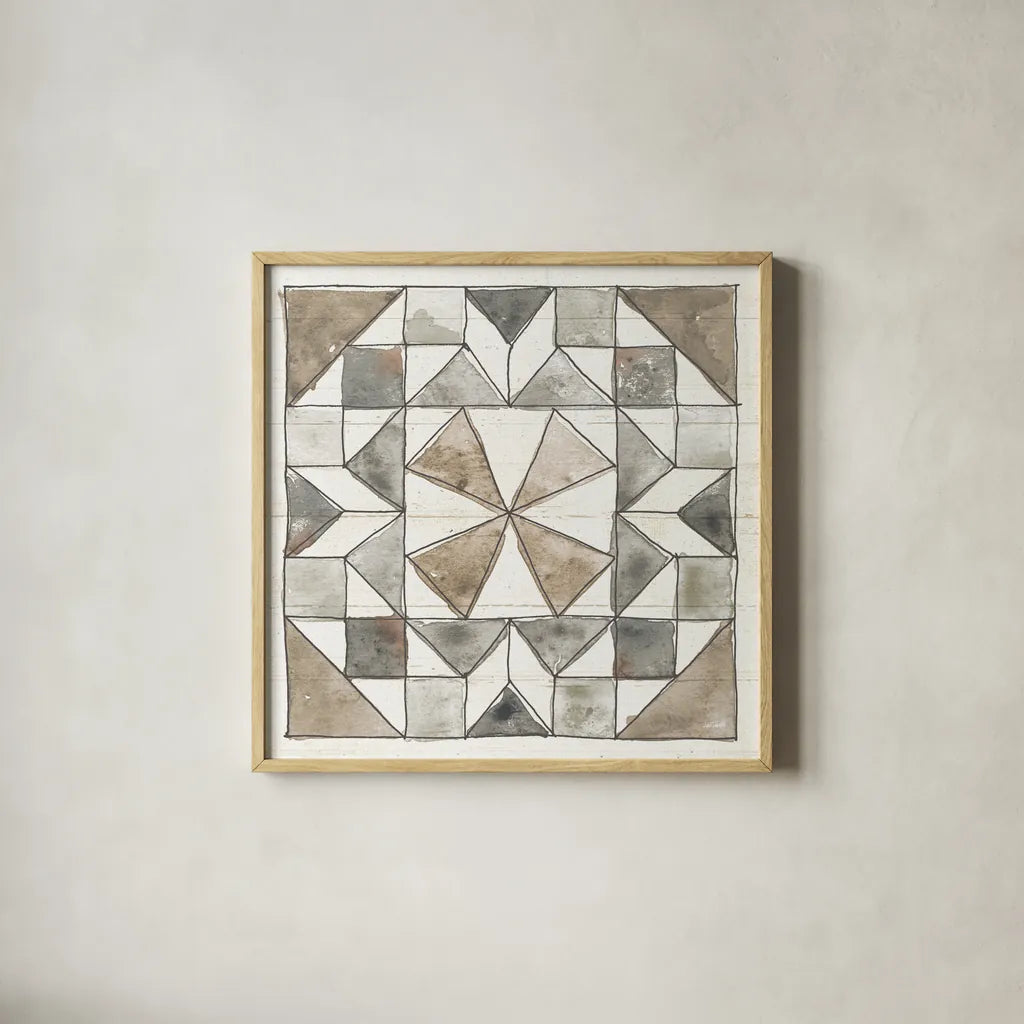 Farm Memories XII by Anne Tavoletti. Shown in a natural wood glass frame for a timeless modern aesthetic. Available as an archival giclee rolled canvas, fine art paper, or poster print. SKU 32823a.