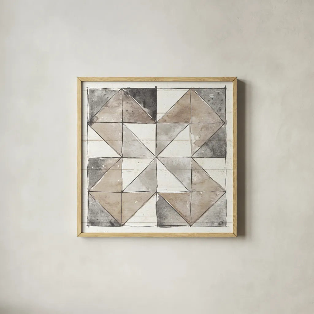 Farm Memories XIII by Anne Tavoletti. Shown in a natural wood glass frame for a timeless modern aesthetic. Available as an archival giclee rolled canvas, fine art paper, or poster print. SKU 32824a.