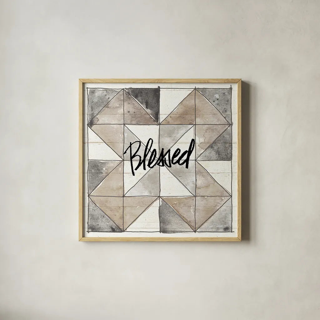 Farm Memories XIII Blessed by Anne Tavoletti. Shown in a natural wood glass frame for a timeless modern aesthetic. Available as an archival giclee rolled canvas, fine art paper, or poster print. SKU 34530a.